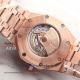 Perfect Replica Audemars Piguet Royal Oak Rose Gold Frosted Black Dial Watch (5)_th.jpg